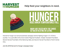 Tablet Screenshot of harvestforhunger.org